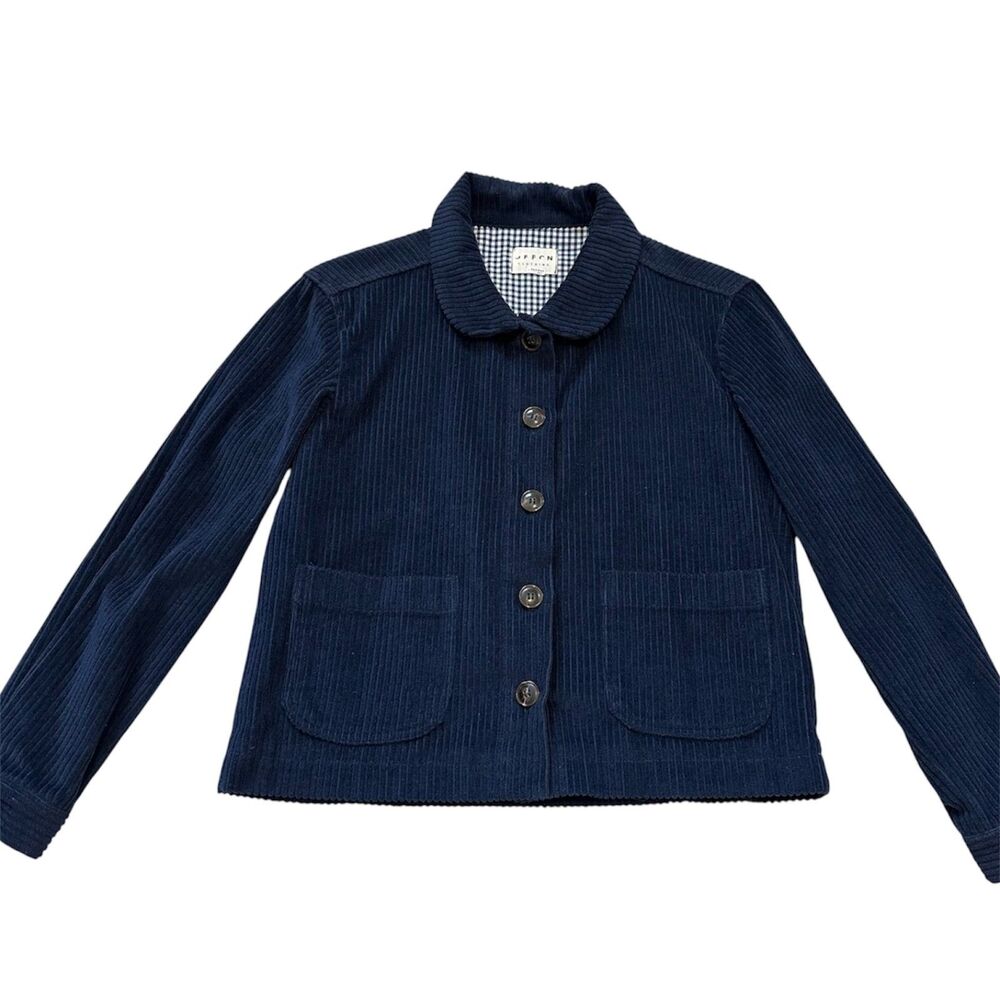 OffOn Peter Pan Collar Wide Wale Cord Boxy Jacket Size XS